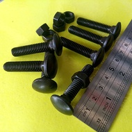 (15pcs) BAUT MUR CB 5.16 X 1 1/2 INCH PAYUNG PANJANG 4CM. BEMPER PAGAR TRUK / BAUT 12 KUNCI 12 HITAM