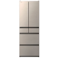 ★特選品★5年間自然故障長期安心保証付 日立 540L 6ドア冷蔵庫 HWCタイプ ライトゴールド RHWC54XN (納期目安1-2週間) ※配送エリア内送料標準設置無料