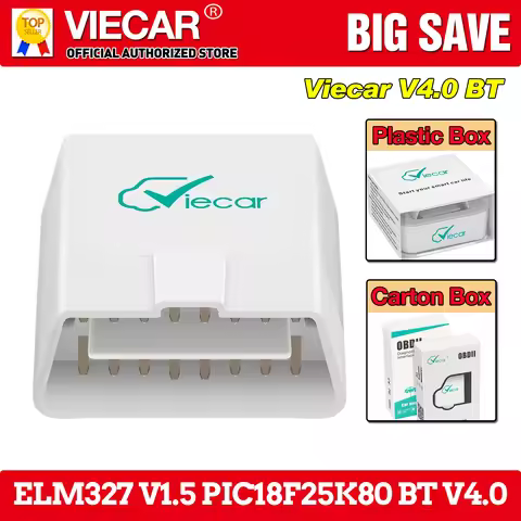 VIECAR ELM327 V1.5 PIC18F25K80 BT 4.0 Engine Diagnose For Android IOS ODB2 Scanner ELM 327 OBD II Au