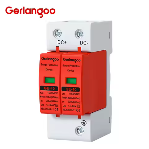 2P 20KA 40KA DC SPD Surge Protective Device 500V 600V 800V 1000V Voltage Protector Solar PV Photovol