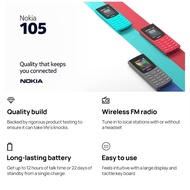 Nokia 105 (2023) 2G Dual Sim Original Nokia Feature Phone Local Seller Warranty