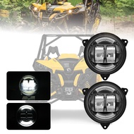 2 Pcs LED Headlights H4 Halo Ring DRL For Can-Am Outlander 500 650 800 850 1000 XMR STD XT XT-P 2012