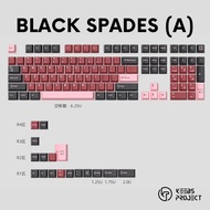 [READY STOCK] KEEBS BLACK SPADES PBT Doubleshot Cherry Profile Keebs Project Keycap Set for Mechanic