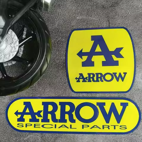 PVC ARROW Square Stickers MOTO Exhaust Pipe Decorative Decal Motorcycle Reflective Film Suitable for