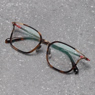 Fashionable Men Women Plain Face Glasses Minimalist Style Square Cat's Eye Pure Titanium Frame Can B