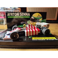 F1 Racing Model 1: 43 Mini Cheduleman Toleman TG184 Senna Portuguese Station 1984 Ayrton Senna