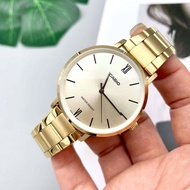 นาฬิกา Casio รุ่น LTP-VT01G-9B นาฬิกาสำหรับผู้หญิง สายแสตนเลส สีทอง หน้าปัดทอง - มั่นใจ ของแท้ 100% รับประกันสินค้า 1 ปีเต็ม