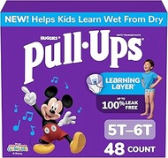 Pull-Ups Boys' Potty Training Pants, 5T-6T (46+ lbs), 48 Count