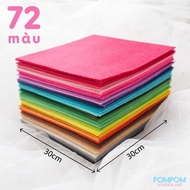 Hard felt fabric 30x30cm (select color)