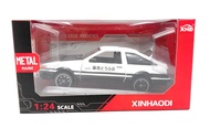 DSM 1:24 METAL DIE CAST TOYOTA TRUENO AE86 ( INITIAL D ) WHITE / BLACK EDITION CAR MODEL COLLECTION 