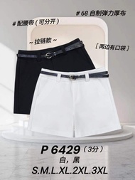 Good Quality 68 Brand 13 inches Short Pant Elastic Waist Zip P 6429