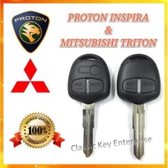 ♣Ready Stock In MY Proton Inspira / Mitsubishi Triton Lancer 2/3 Button remote key casing case Shell Battery CR1616☚