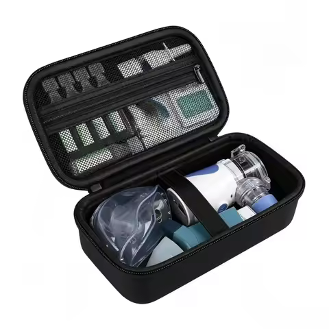 Portable Home Strong Case for Handheld Inhaler Nebulizer Machine, Asthma Inhaler Travel Box, Mesh At