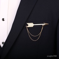 2PCNew Versatile Chain Bow and Arrow Brooch Men's and Women's Corsage Fixed Shirt Neckline Arrow Collar Pin Clasp Small
