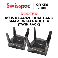 ASUS RT-AX92U DUAL BAND SMART WI-FI 6 ROUTER (TWIN PACK)