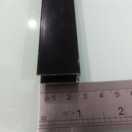 List U Aluminium Partisi Cubicle 12mm Lis U (5.6 Meter) - Hitam