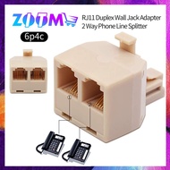PHONE SPLITTER (STRAIGHT), RJ11 6P4C MALE TO 2 RJ11 6P4C SUPLEX FEMALE ADAPTER