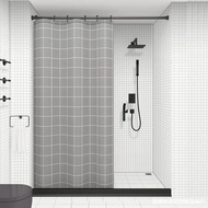 Xinxuan Bathroom, bathroom, shower curtain, mold proof set, non perforated door curtain, high-end waterproof fabric, shower curtain partition curtain