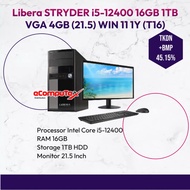 pc desktop libera stryder i5-12400 16gb 1tb vga4gb (21.5) w11 1y (t16)