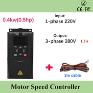 VFD 1ph 220เป็น3ph 380V 0.4-11KW เครื่องควบคุมความเร็วเครื่องผสมอาหารตัวแปลงความถี่ตัวแปรไดรฟ์