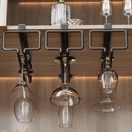 Goblet Holder Upside Down Wine Glass Goblet Hanger Storage Rack Wine Cabinet Perforation-Free Red Wi
