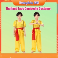 Cambodia Kids Costume Boy Thai Culture Suit Teen Outfit UN Costume