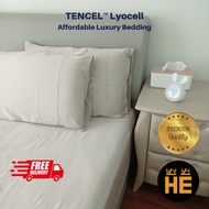 HE 🇸🇬 TENCEL™ Lyocell 1000TC - Champaign Bronze, Sateen Weave, TENCEL Bedsheet, Tencel Fitted Sheet, better than Akemi