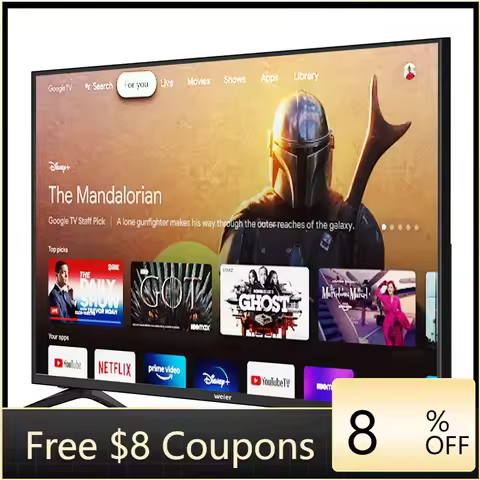 XMSJ Weier TV 43 50 55 60 65 75 85 Inch Wifi Slim Televisore Android TV Smart 4K UHD Large Screen LC