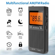 Am Fm Weather Radio Portable Emergency Pocket Radio Mini Handheld Radio Receiver With Weather Warning NOAA AM FM Weather Radio