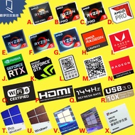 AMD Sharp Dragon R3 R5 R7 wifi6 HDMI 144hz Refresh Rate Sticker Notebook Desktop Label