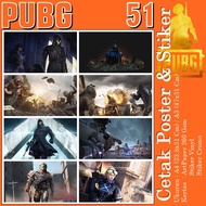 PUBG Poster Sticker | War War War War | War War War | Mobile Mobile Mobile | Game Game | Games Games