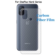 For OnePlus Nord N100 N10 N200 CE 2 2T Lite 5G 3D Transparent Carbon Fiber Rear Back Skin Film Stiker Screen Protector (Not Tempered Glass)