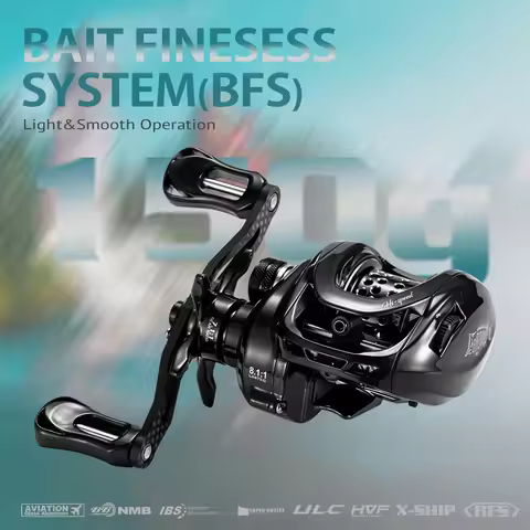 CYLIUS BMC100 Baitcasting Reels BFS Saltwater 11+1BB Ultrlight 150g 8.1:1 High Speed Gear Ratio Magn