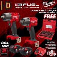 [ Limited ] Milwaukee M18 FMTIW2F12 Fuel 1/2" Mid Torque Impact Wrench 881NM / Mid Torque Combo Set / Double Mid Torque