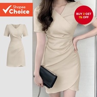B131-4-Draped waist dress-DRB131P1D1011  B131-4-Pakaian Berkerut dan Berpinggang-DRB131P1D1011