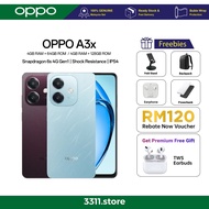 OPPO A3x | 4/6GB RAM + 64/128GB ROM | Snapdragon 6s 4G Gen1 | Military-Grade Shock Resistance | IP54