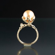 YOKAI Ring Kyubi no Kitsune 10K YG with South Sea Pearl