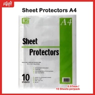 Sheet Protectors A4 10sheets/K2 PP Sheet Protectors/Green Cover /0.07mm