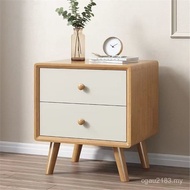 Simple Modern Storage Whole Pack Bedside Table Solid Wood Bedroom Walnut Mini All Rubber Wood Log St