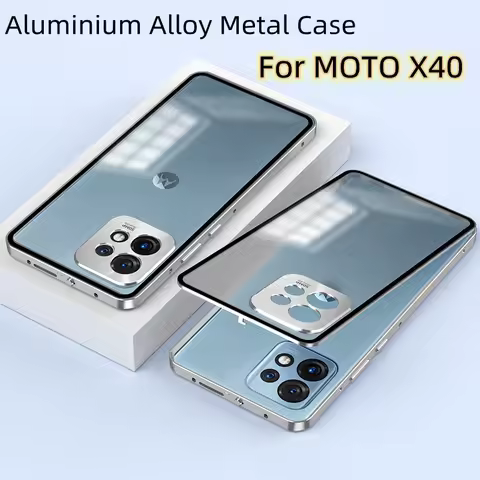 Case For MOTO X40 Aluminium Alloy Metal Frame Tempered Glass Camera Protection Cover For MOTOROLA X4