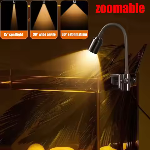 Zoomable Mini LED Aquarium Light USB 5V Power Fish Tank Lamp Landscaping Lighting 3W For Small Fish