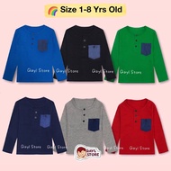 Baju Kurta Kanak-kanak T-Shirt Cotton (1-8 Years Old) for Boy Kids Clothing Raya 2021