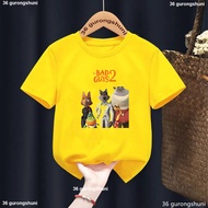 The Bad Guys 2 Animation Movie Character Printed Kids Tshirt Clothes Boy Summer Harajuku Casual Shor