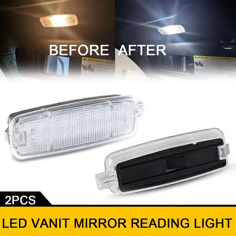 2x LED Inteiror Sun Visor Light Head Reading Dome Lamps for Audi A3 S3 RS3 A4 S4 A5 S5 A6 A7 A8 S8 Q