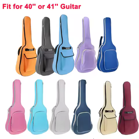 1 pc 36 / 40 / 41 Inch Guitar Case Waterproof Gig Bag Oxford Fabric Double Straps Padded Cotton Soft
