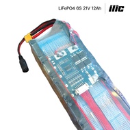 ilic แบตเตอรี่ลิเธียมฟอสเฟต LiFePO4 32650 6S 21V 12Ah  ติด BMS 2in1 40A
