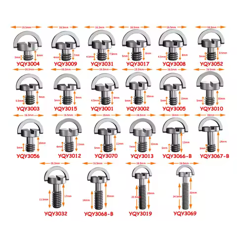 Yiqianyuan Quick Release Camera Plate Screw 1/4-20 UNC DSLR Fixing Screw Universal Photography Acces