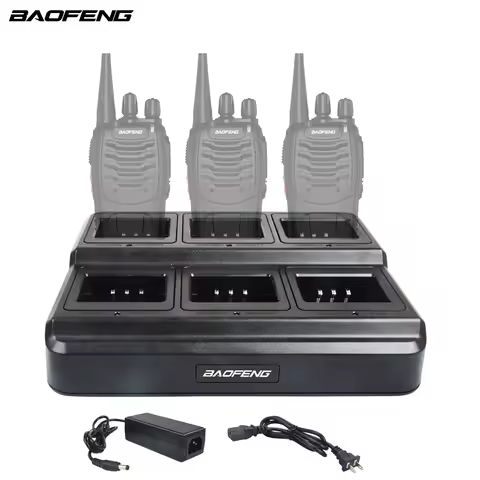 Baofeng BF-888S BF-888H BF-88E BF-777S BF-666S Walkie Talkie Six-Way Charger 6-Pocket Multi-Unit Cha