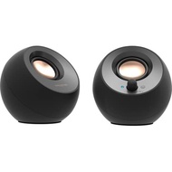 Creative Pebble 2.0 Bluetooth Speaker System - 8 W RMS - Black - Desktop - 100 Hz to 17 kHz - USB Cr