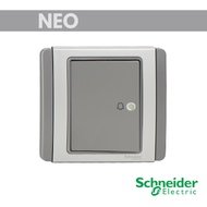 Schneider NEO 4A 1 Way Horizontal Bell Push Switch. Grey White